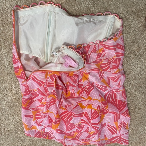 EXTREMELY RARE VINTAGE Lilly Pulitzer Woman’s Strapless Blouse Top size 4 - Picture 9 of 16